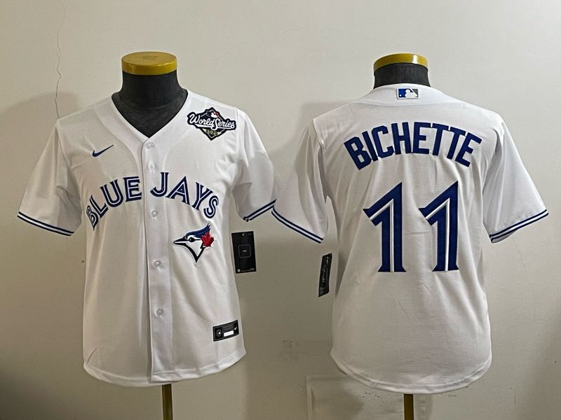 Youth 2025 Nike Toronto Blue Jays #11 Bichette White Game MLB Jersey 01->youth mlb jersey->Youth Jersey